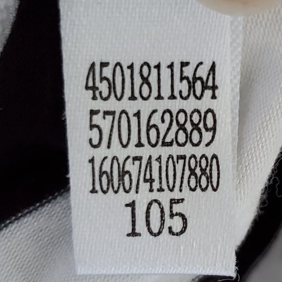 White House Black Market (Medium White with black strips long sleeve top) - Picture 8 of 9